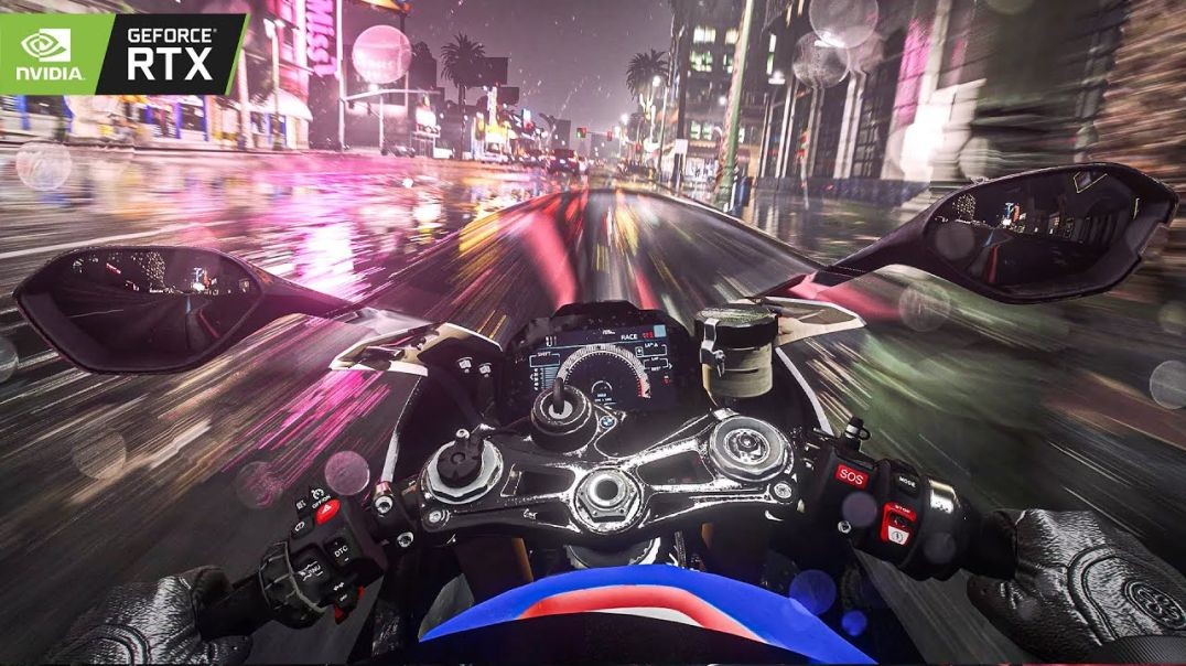 GTA 5: RTX 4090 POV Ultra Realistic Motorbike Ride Gameplay! 2023 Ray Tracing Graphics Mod