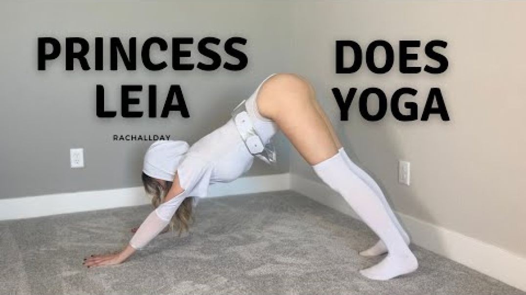 ⁣Princess Leia Does Yoga